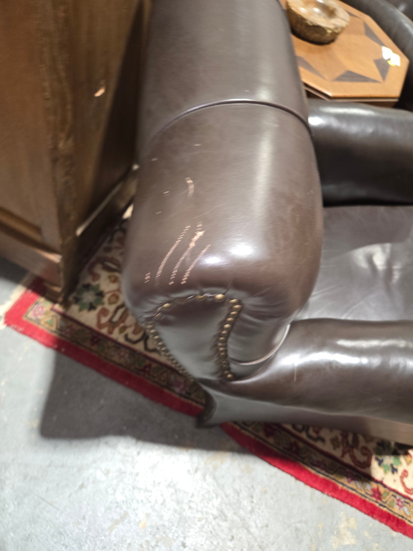 1920's Black Leather Armchair