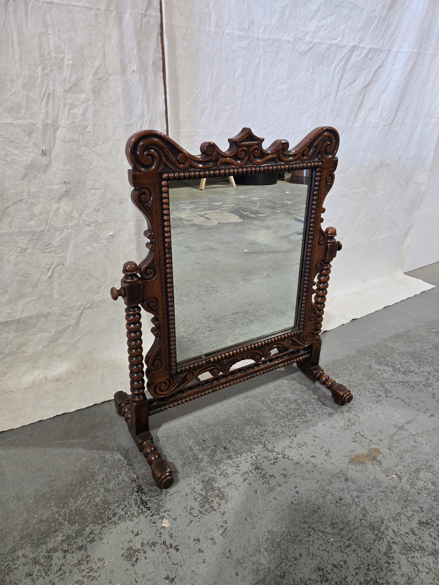 Early Century Louis XV Oak Mirror