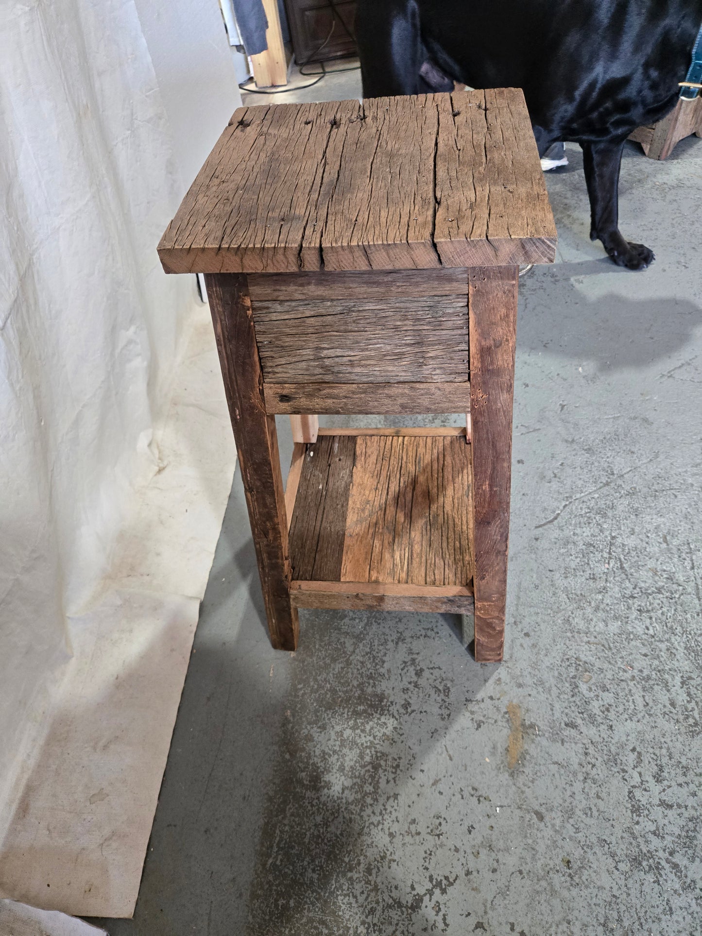 Mid 1900s Reclaimed Teak Nightstand