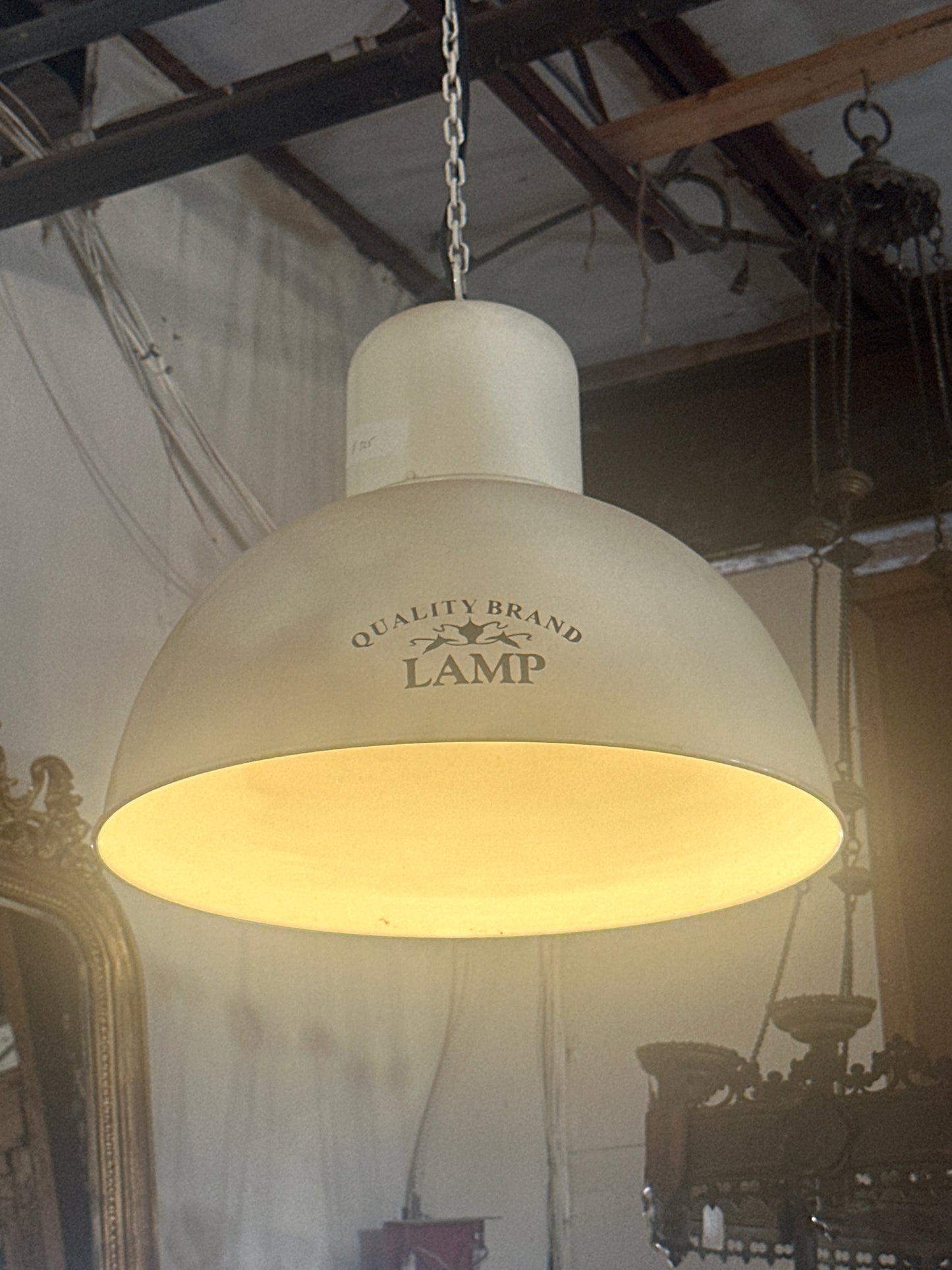 Mid Century Industrial Dome Pendant