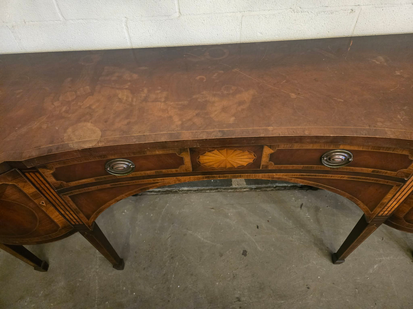 1920s French Neoclassical Mahogany Inlaid Sideboard / Console