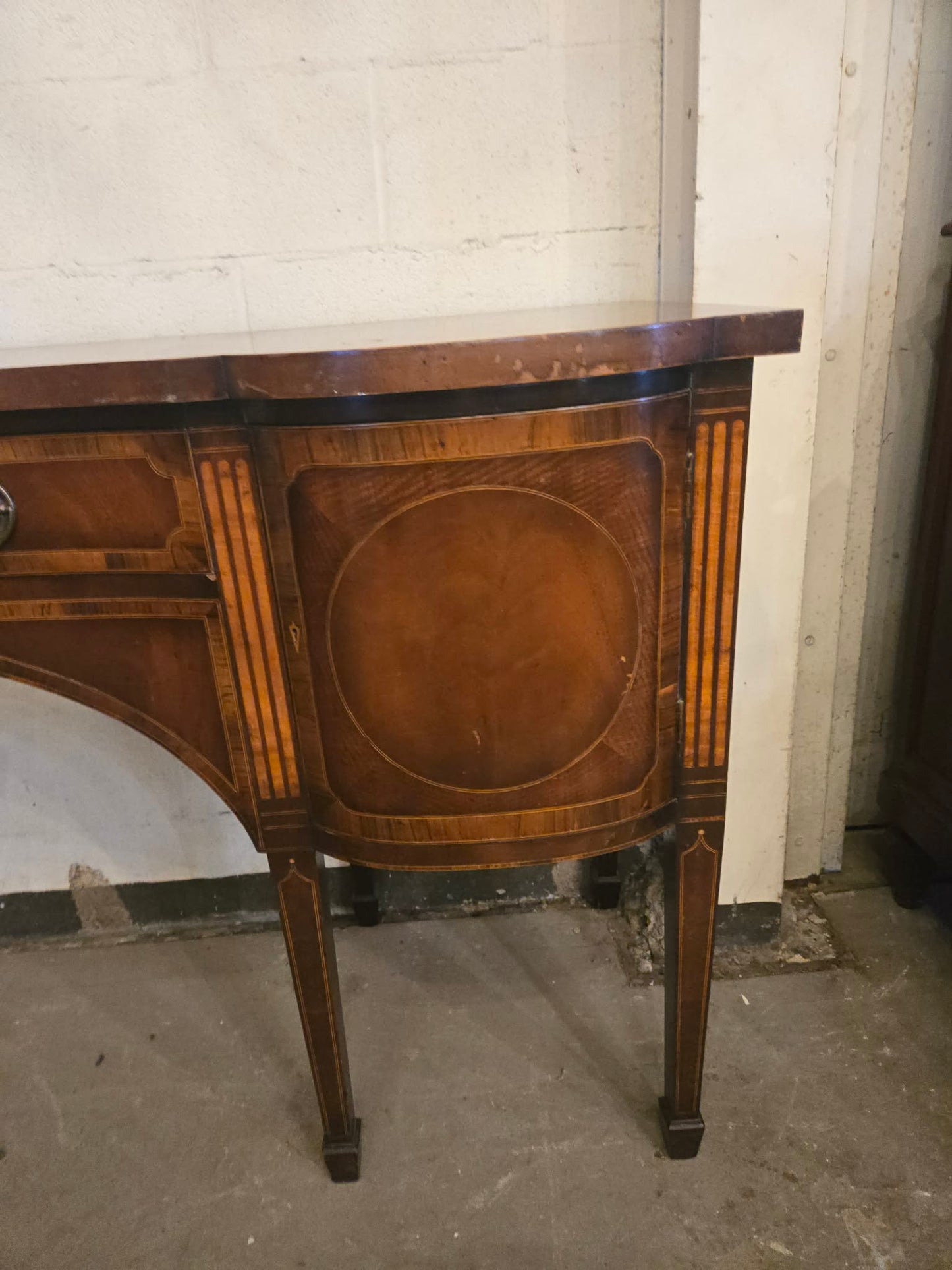 1920s French Neoclassical Mahogany Inlaid Sideboard / Console