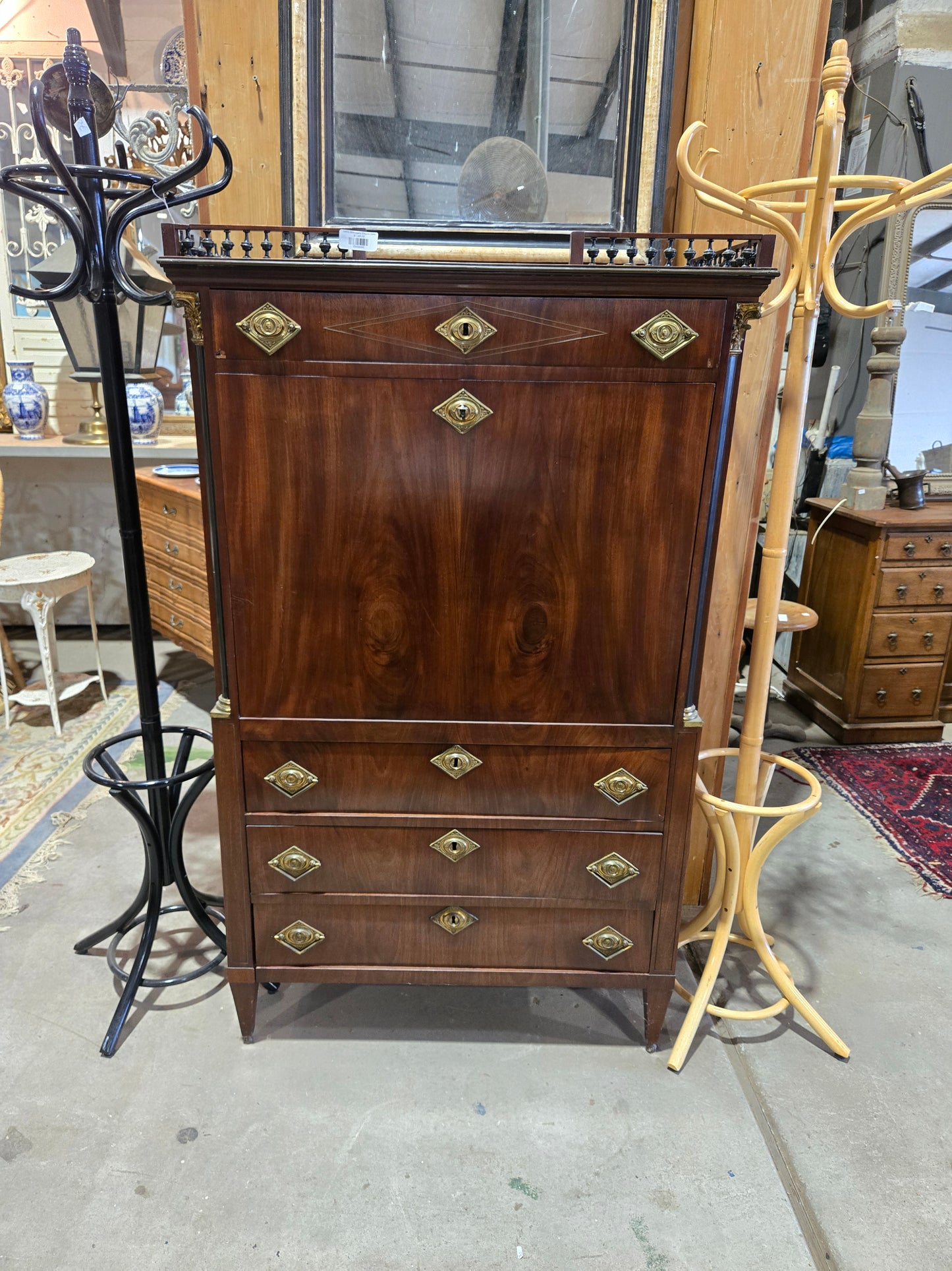 1860s Mahogany Empire Desk