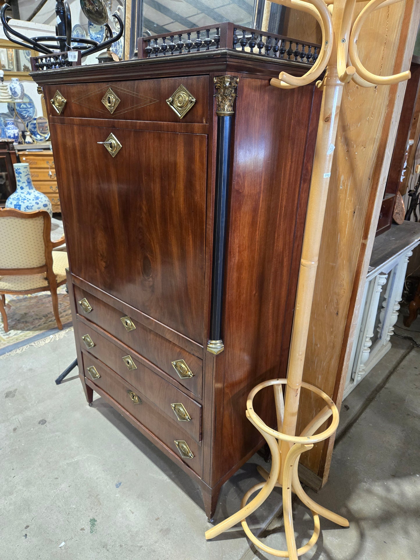 1860s Mahogany Empire Desk
