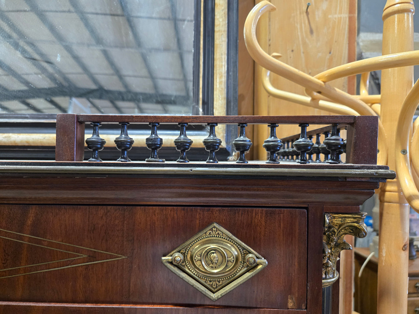1860s Mahogany Empire Desk