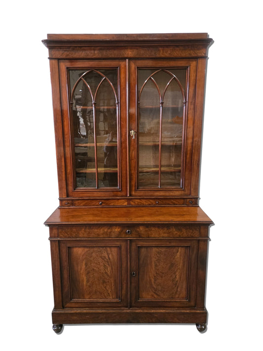 Mid 1800s Louis Philippe Mahogany Hutch