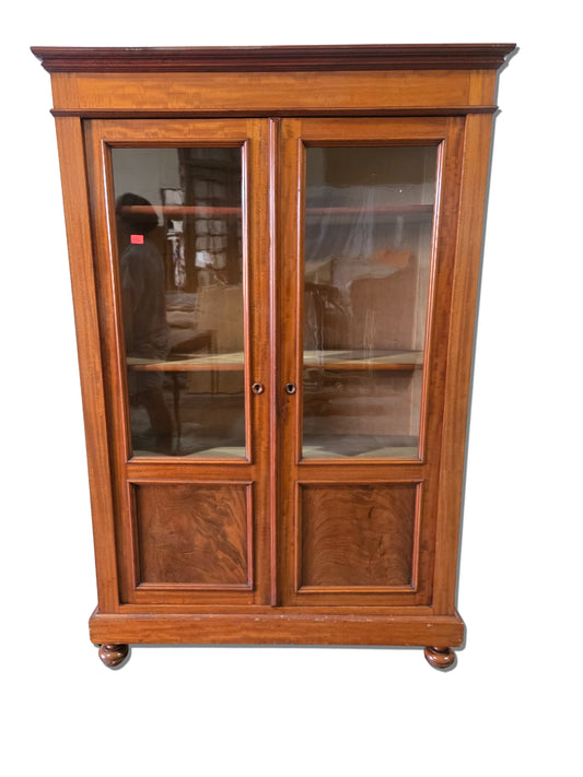 Late 1800s French Mahogany Bookcase