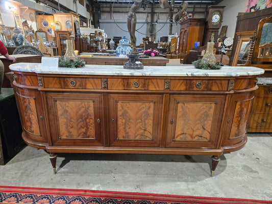 Mid Century L16th Sideboard with Marble