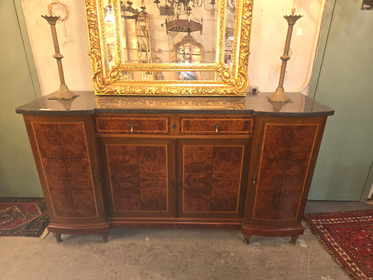 Late 1800s French Walnut Sideboard with Marble