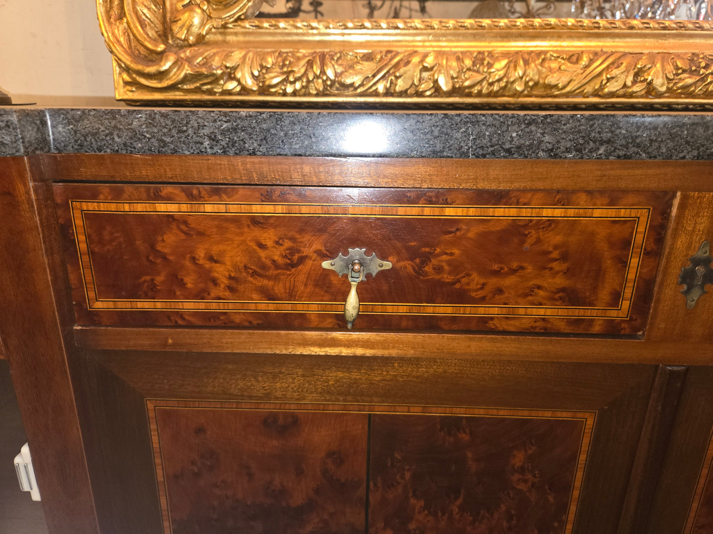 Late 1800s French Walnut Sideboard with Marble