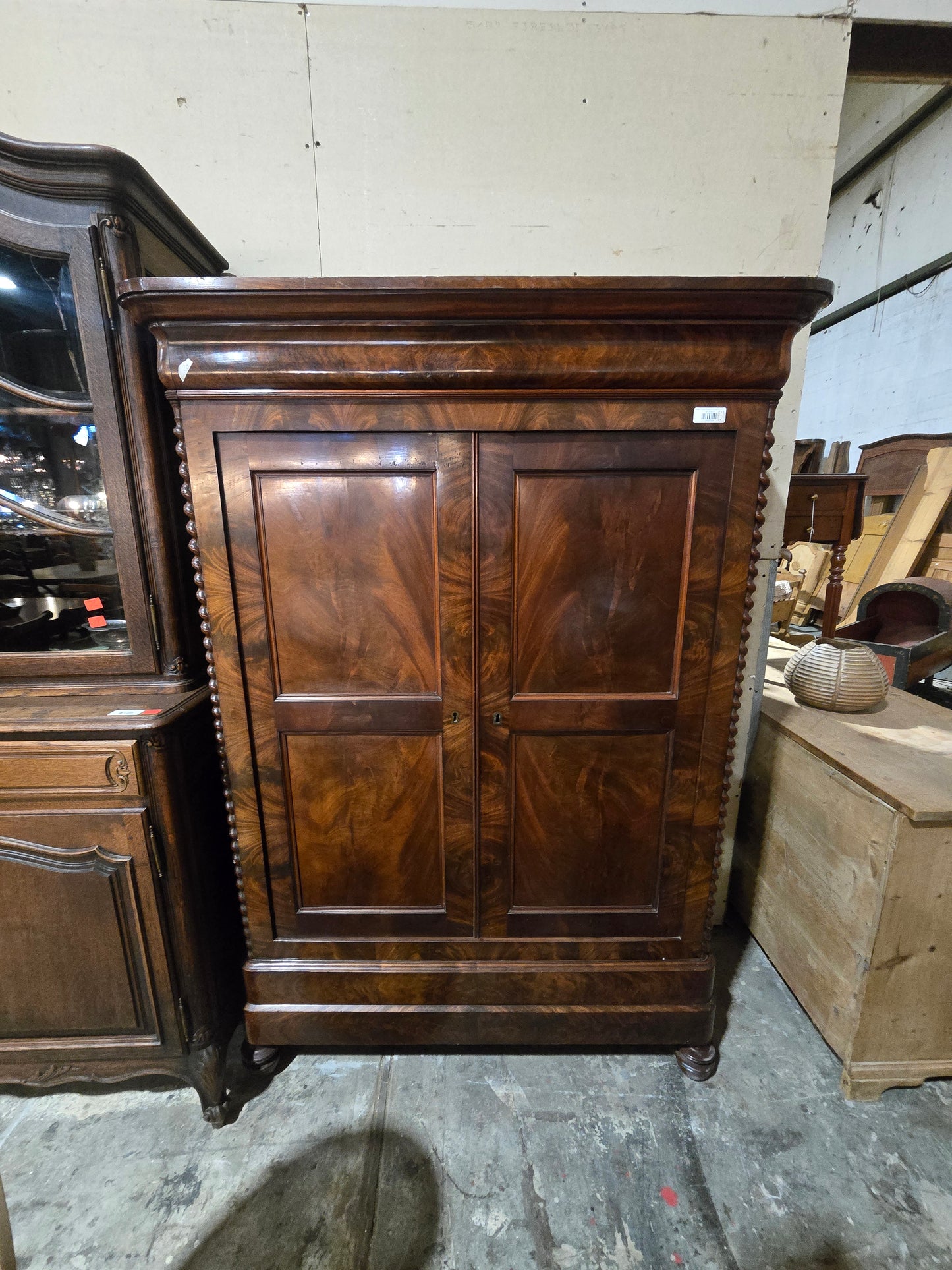 Louis Philippe Belgium Mahogany Cabinet