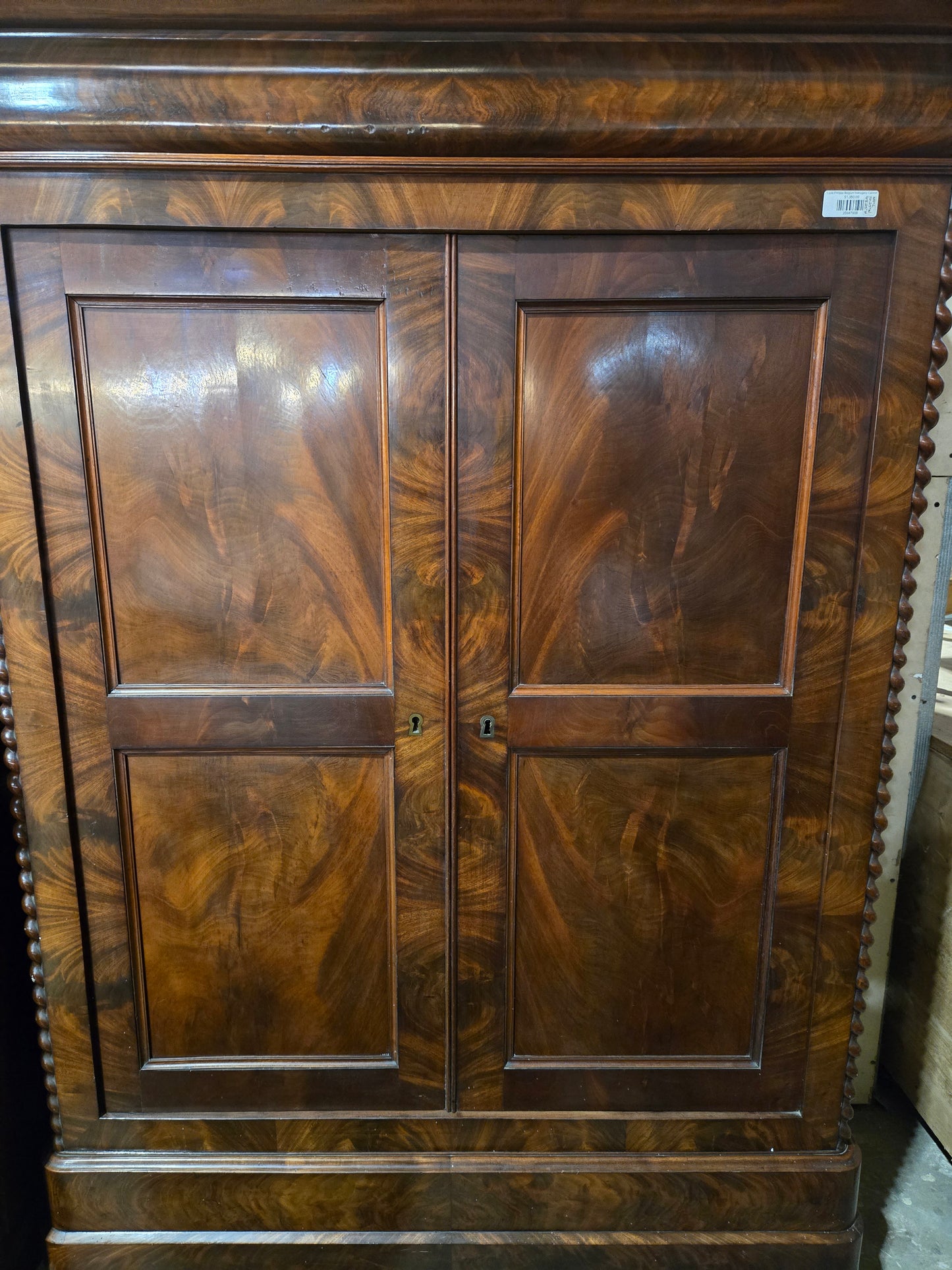 Louis Philippe Belgium Mahogany Cabinet