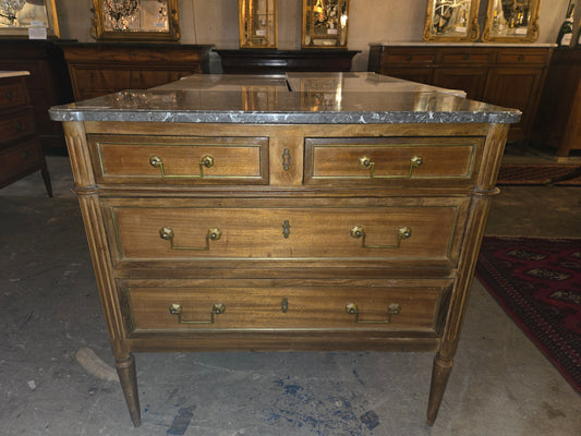 Mid Century L16th Commode with Marble