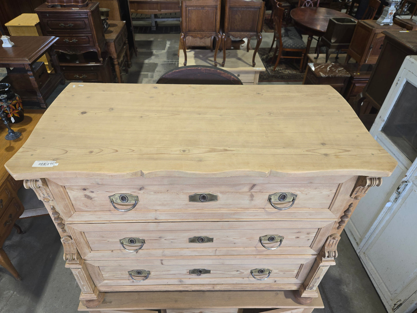 1880s German Pine Commode