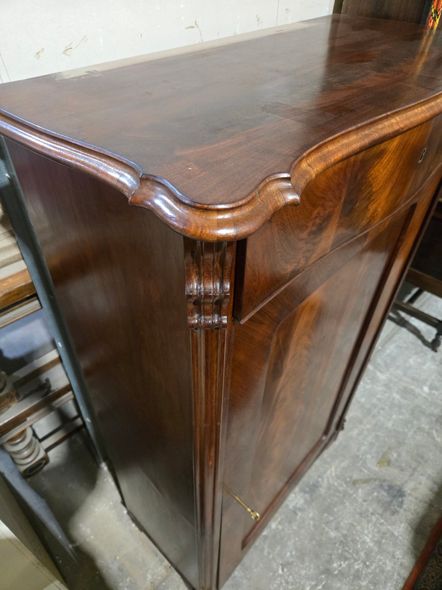1880s French Mahogany Cabinet