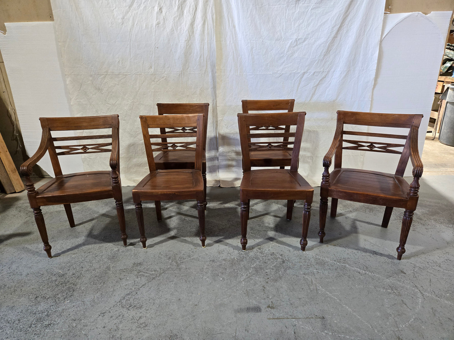 Early century teak chairs set (6)