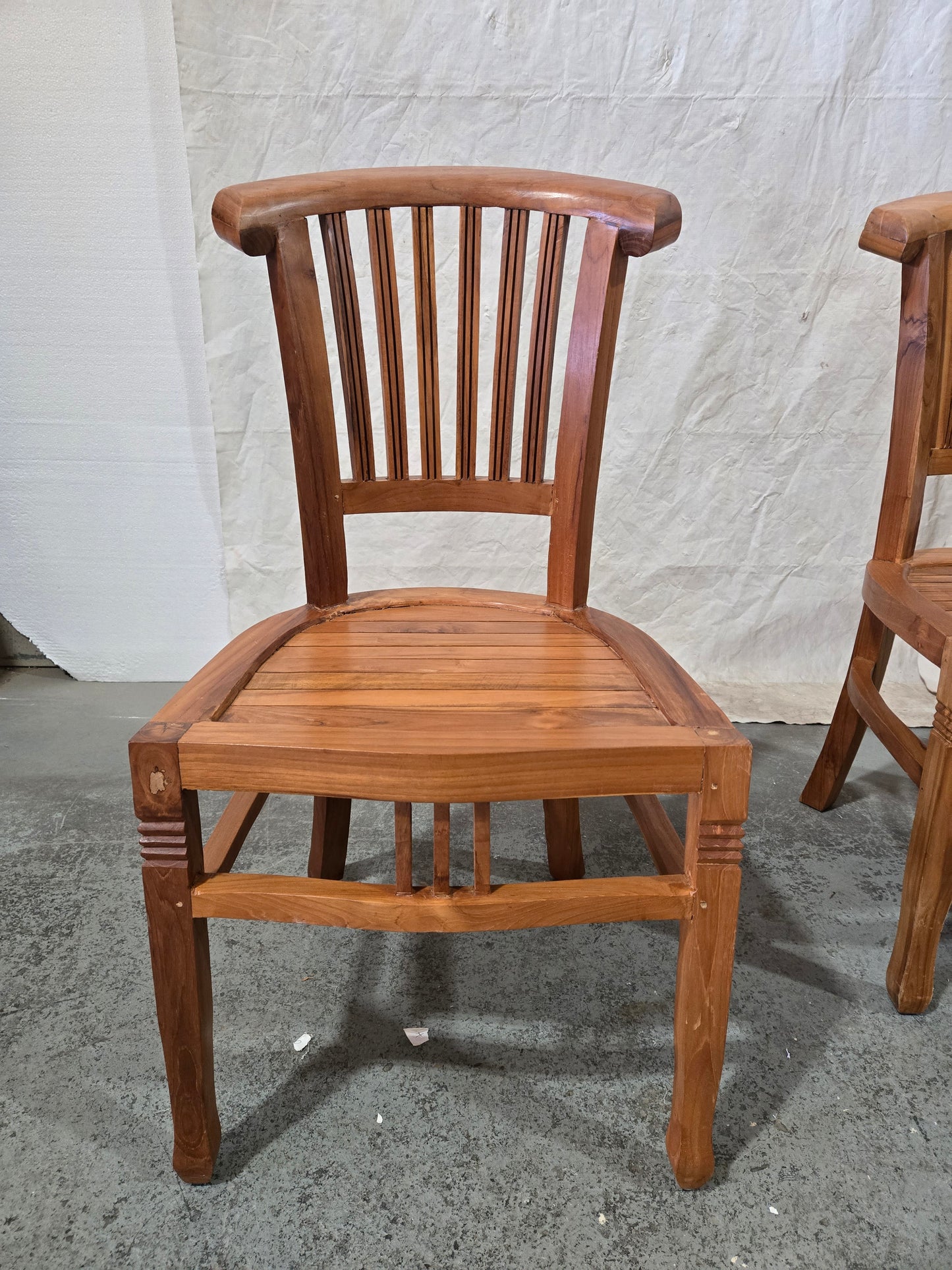 Set of 4 Early century teak chairs