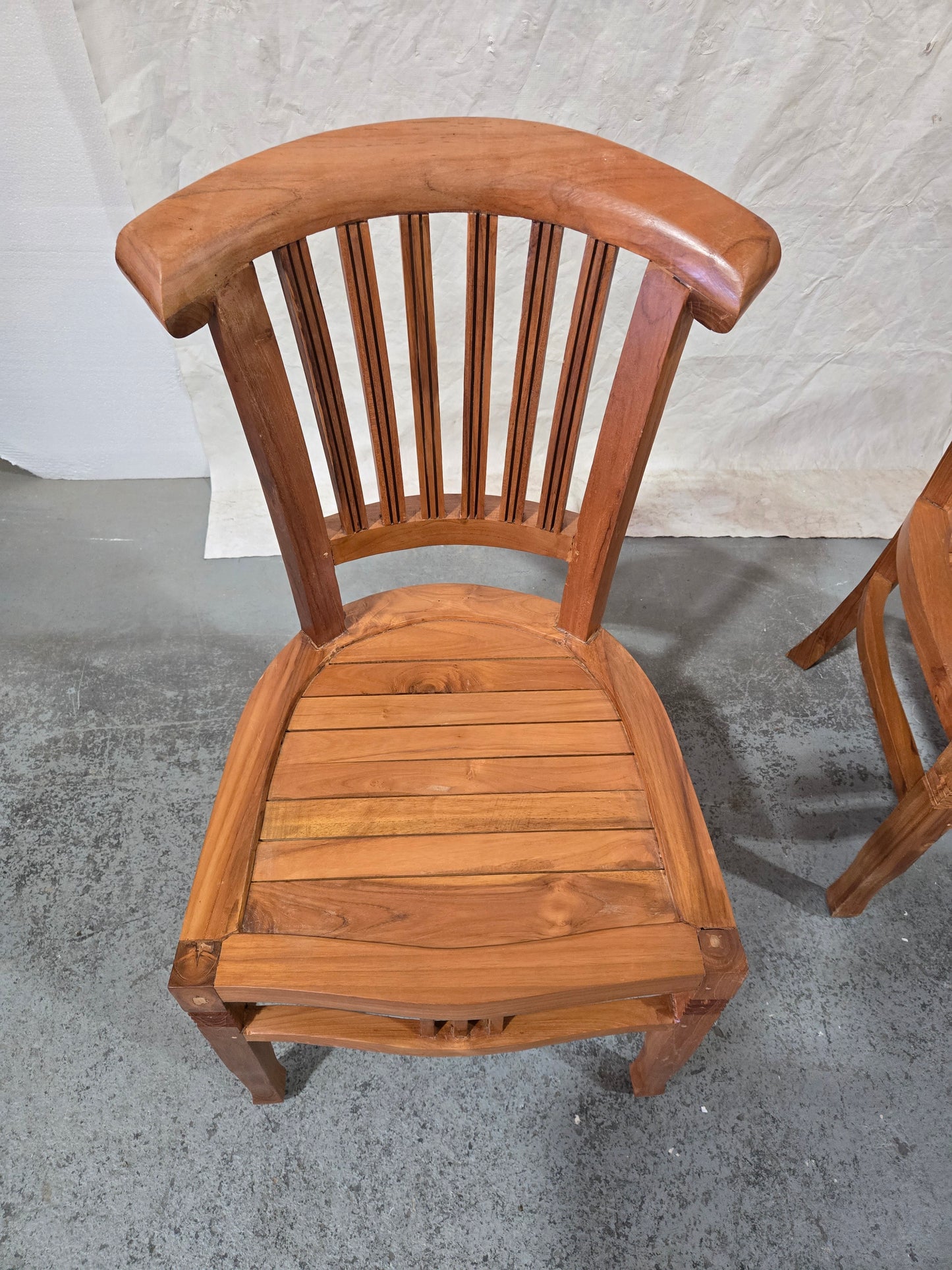 Set of 4 Early century teak chairs