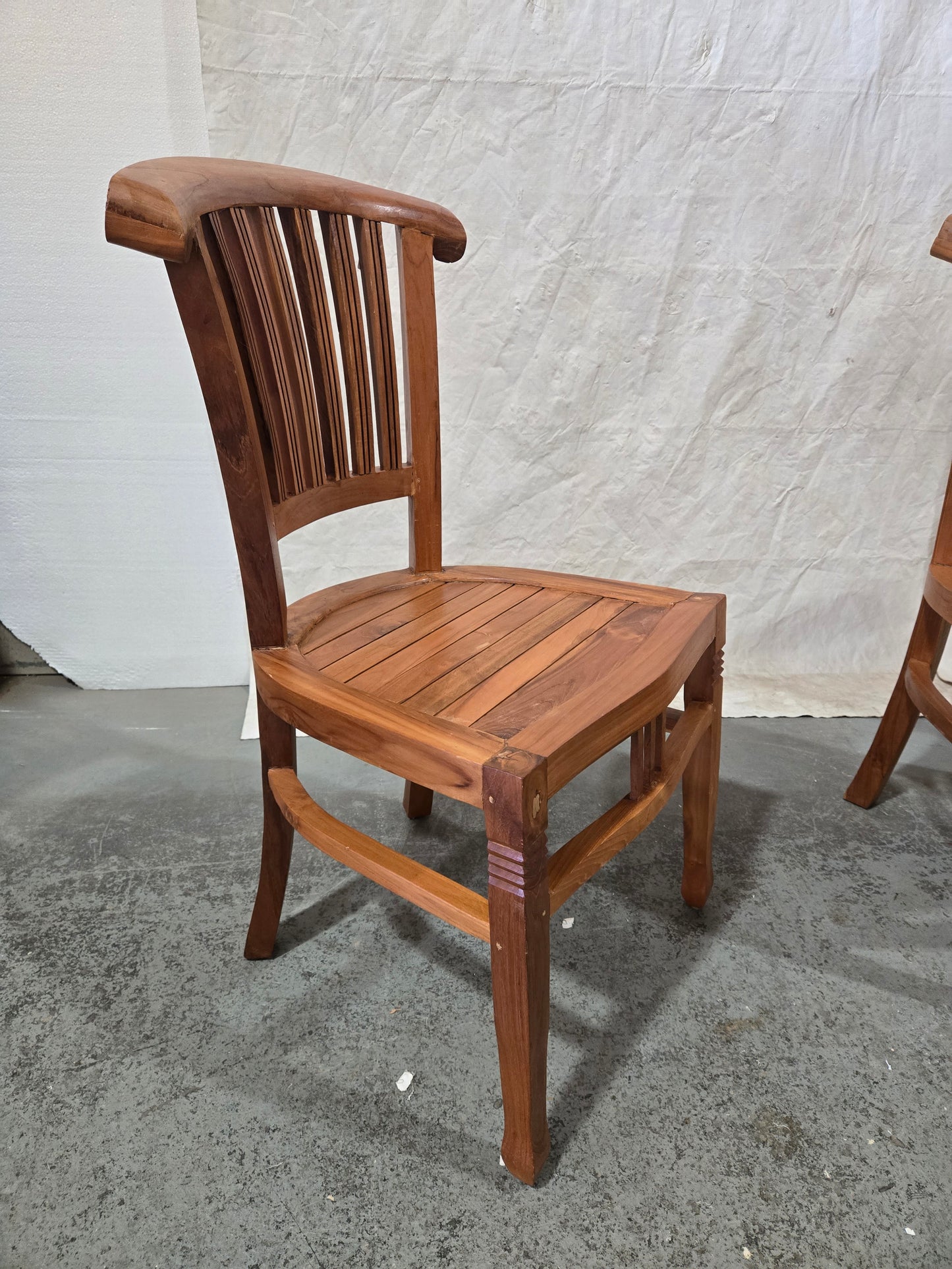 Set of 4 Early century teak chairs