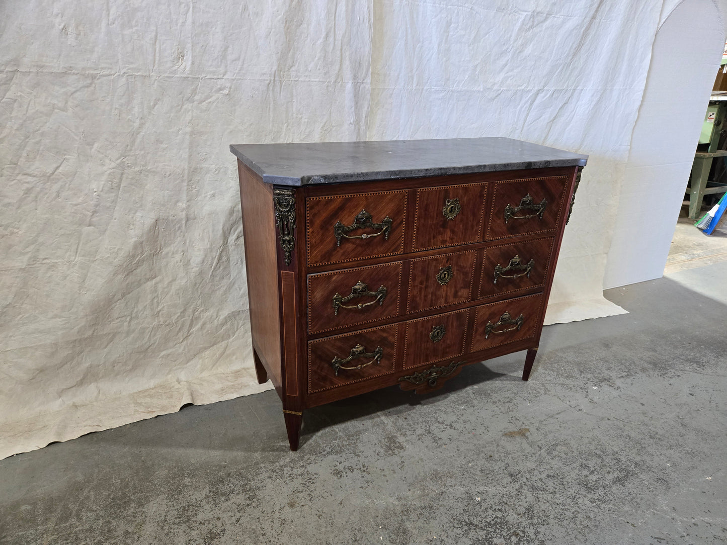 Early century LXVI commode with marble