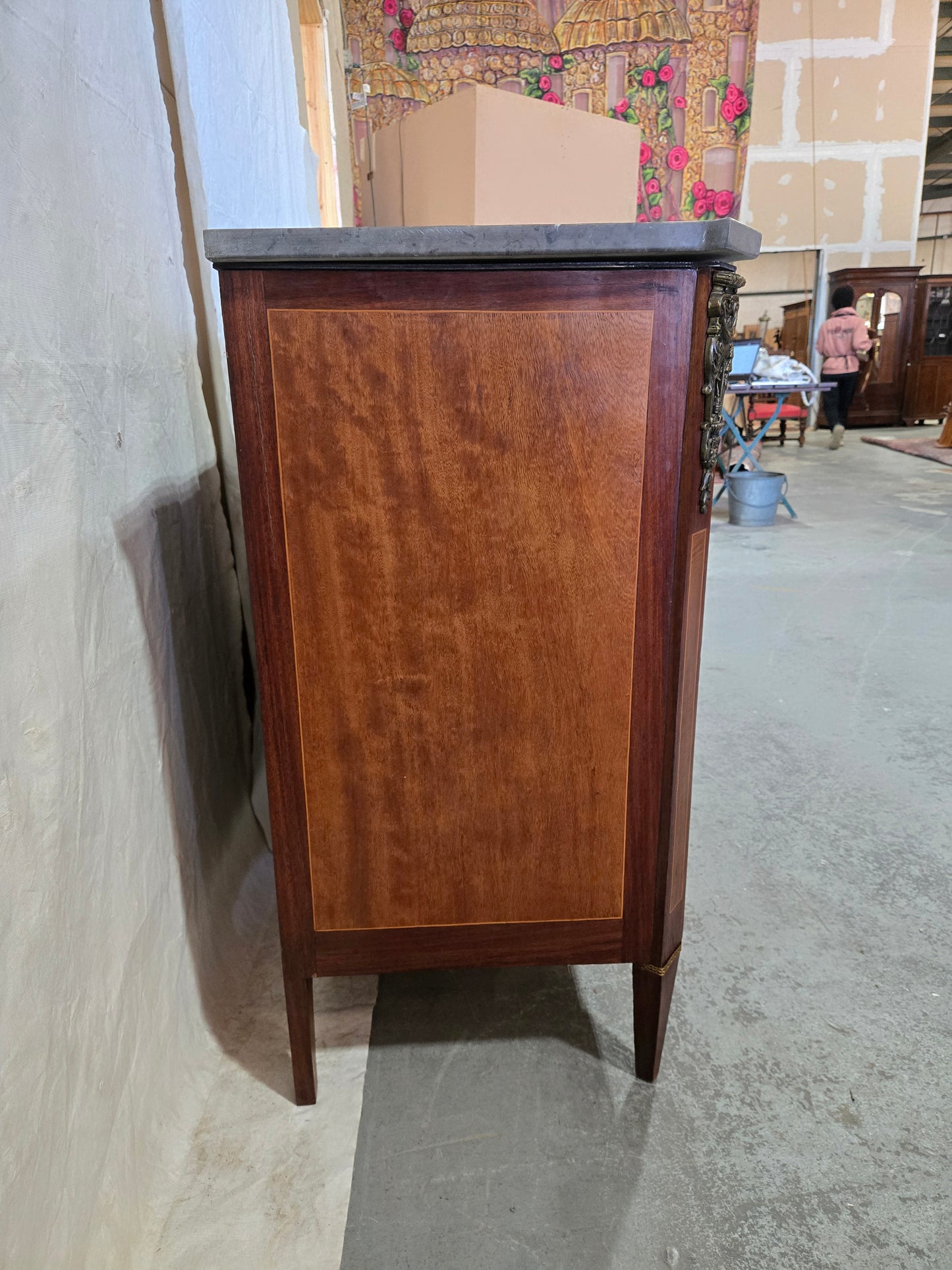 Early century LXVI commode with marble