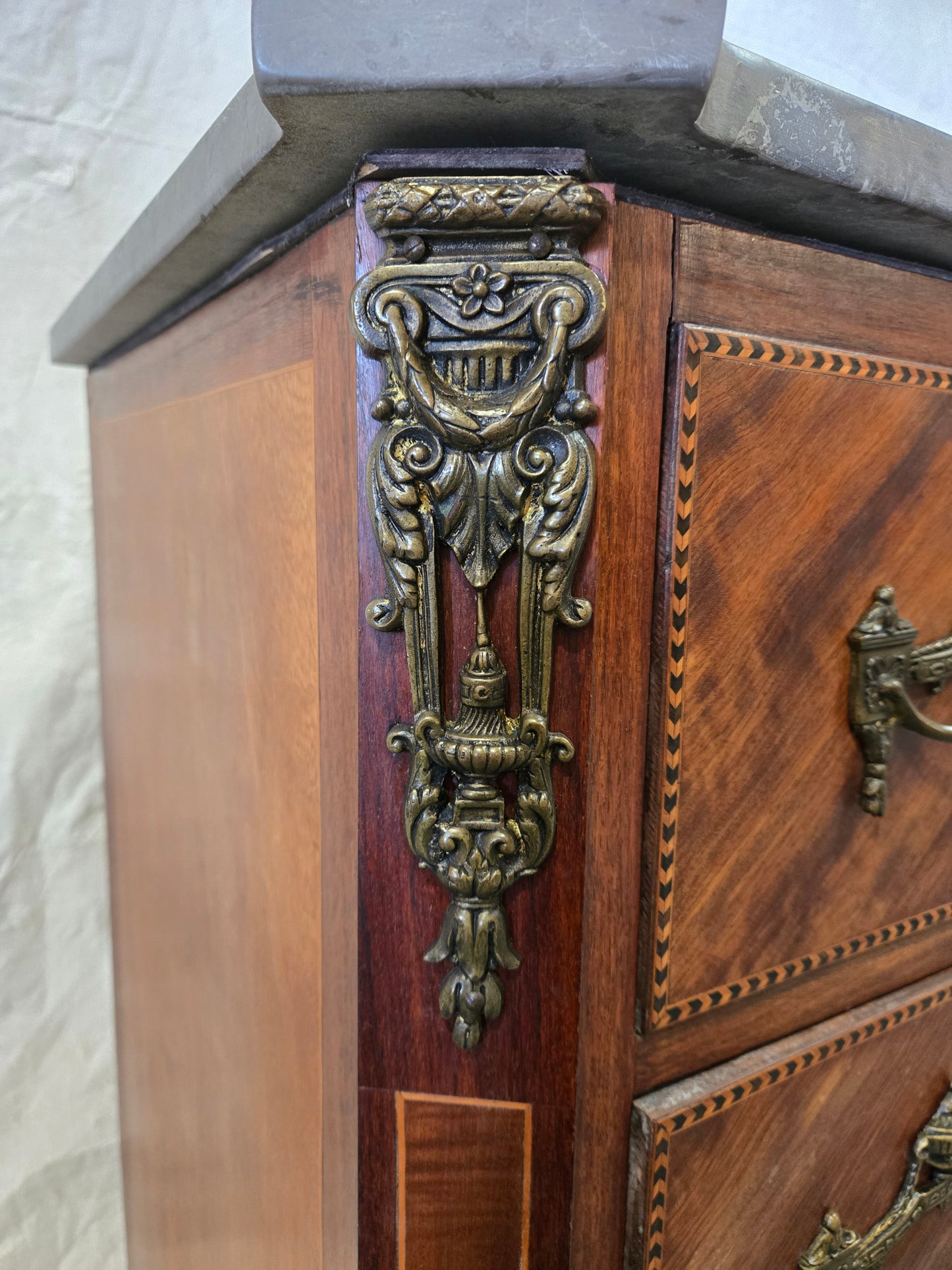 Early century LXVI commode with marble