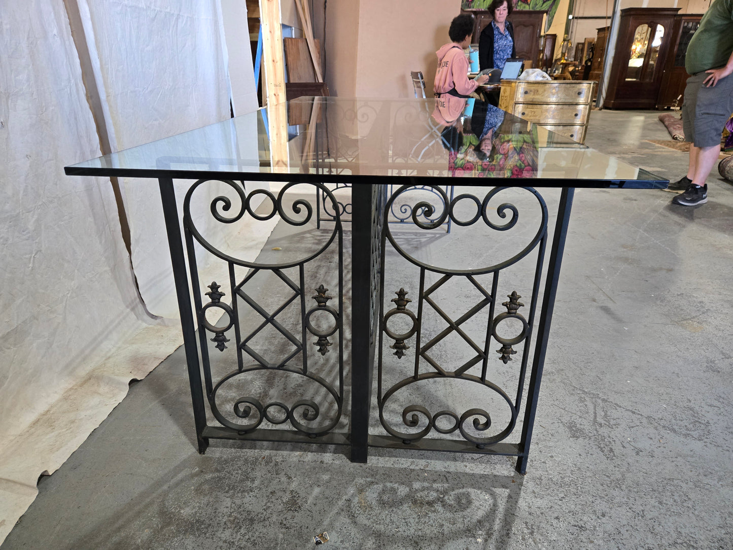 Early century French antique balcony table