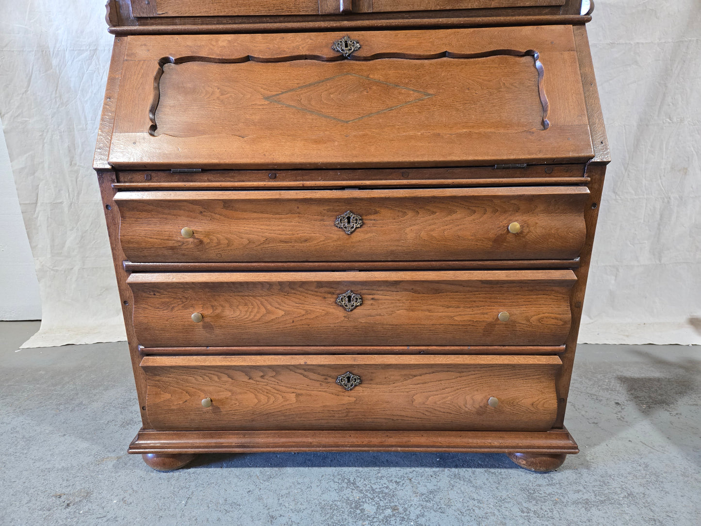 Late 1800s Oak Bureau Bookcase