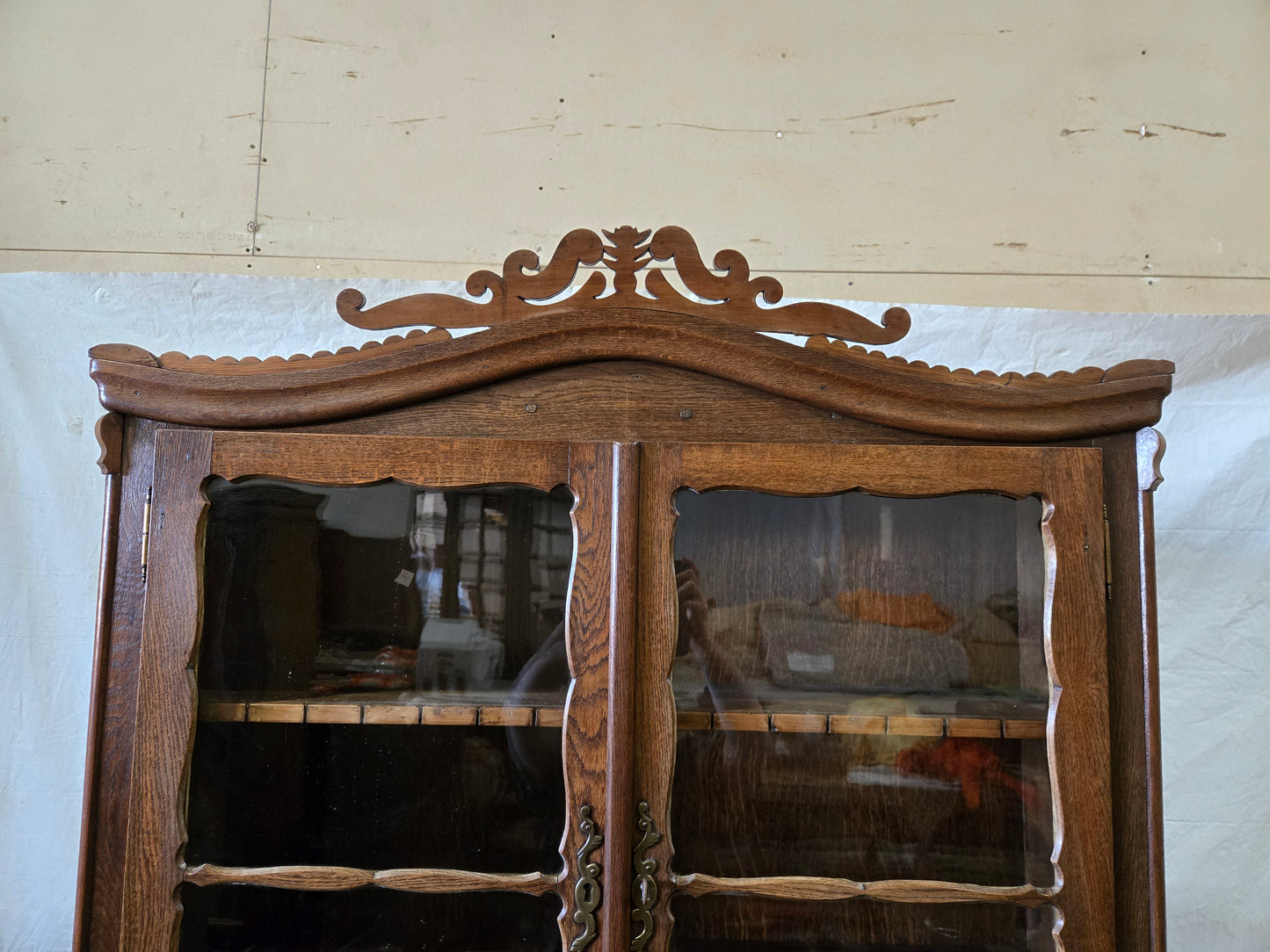 Late 1800s Oak Bureau Bookcase