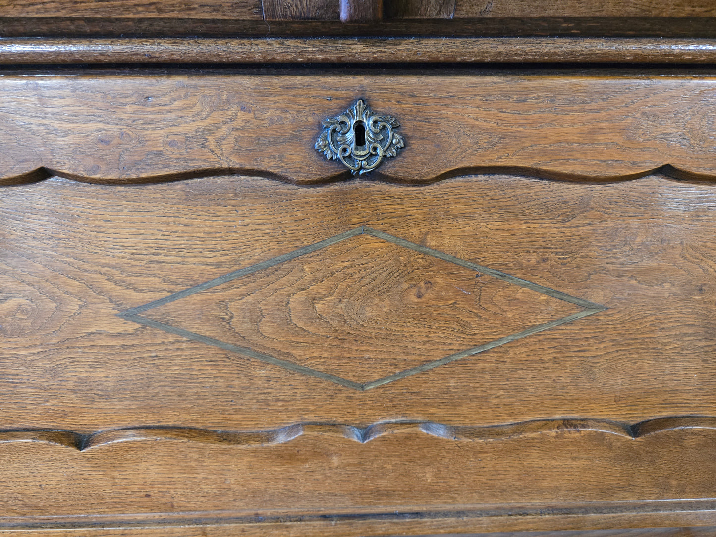 Late 1800s Oak Bureau Bookcase