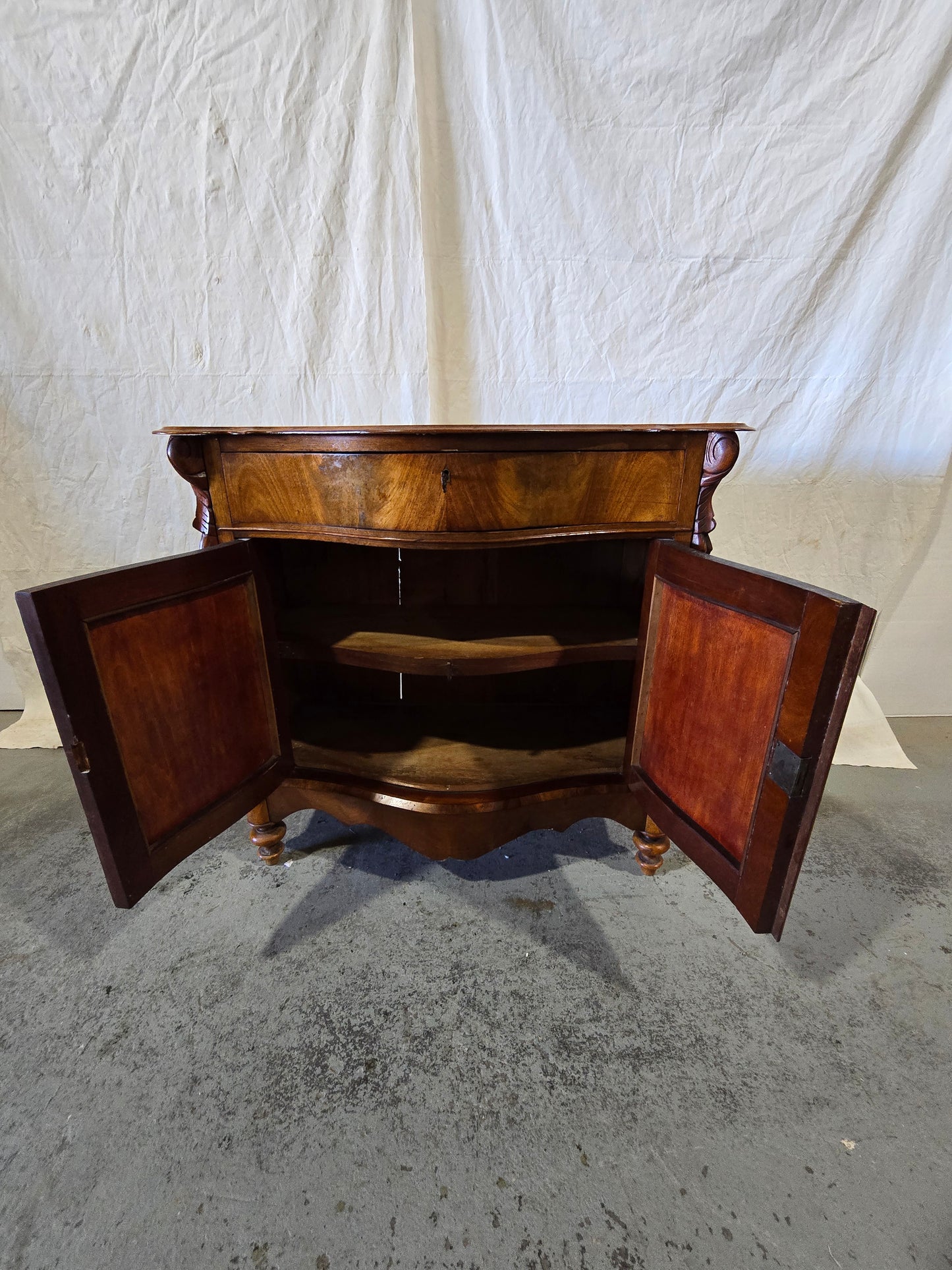 Late century Louis XV mahogany buffet