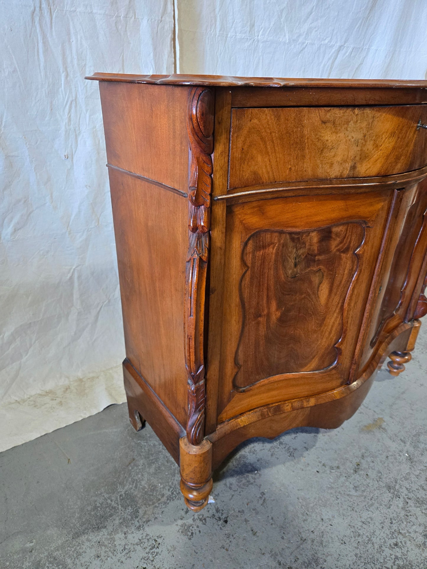 Late century Louis XV mahogany buffet