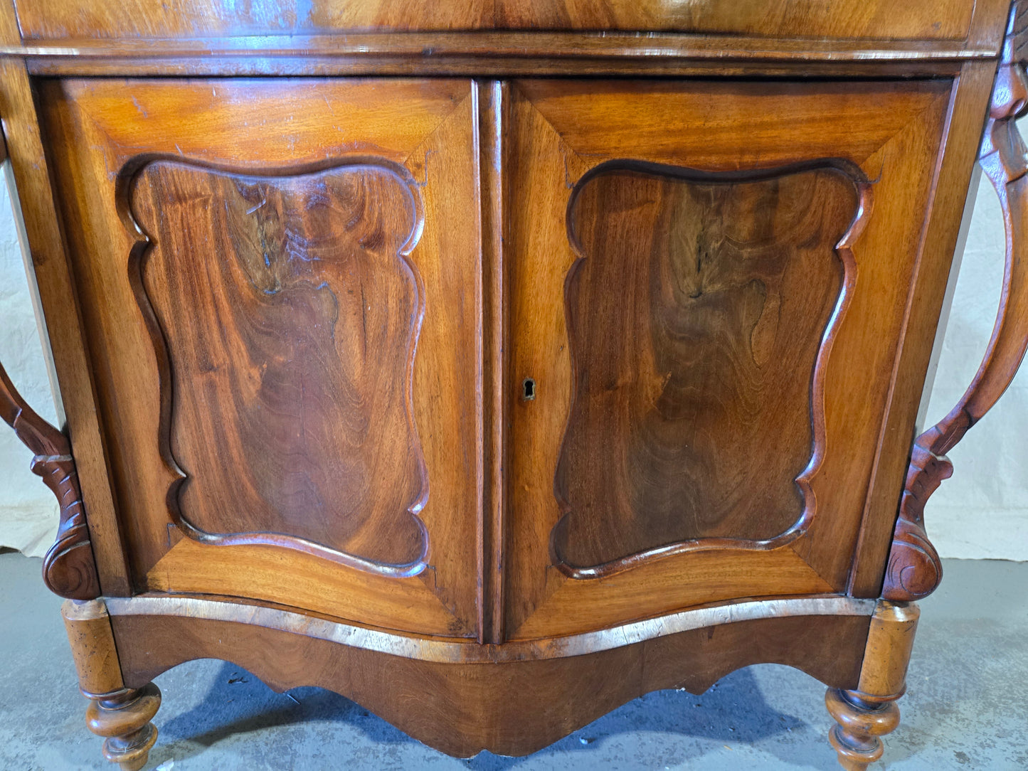 Late century Louis XV mahogany buffet