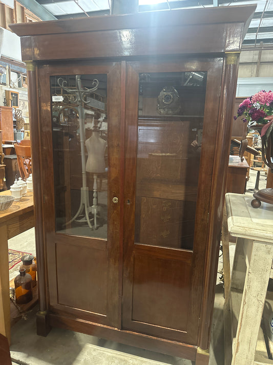 Early 1800s Empire style display cabinet