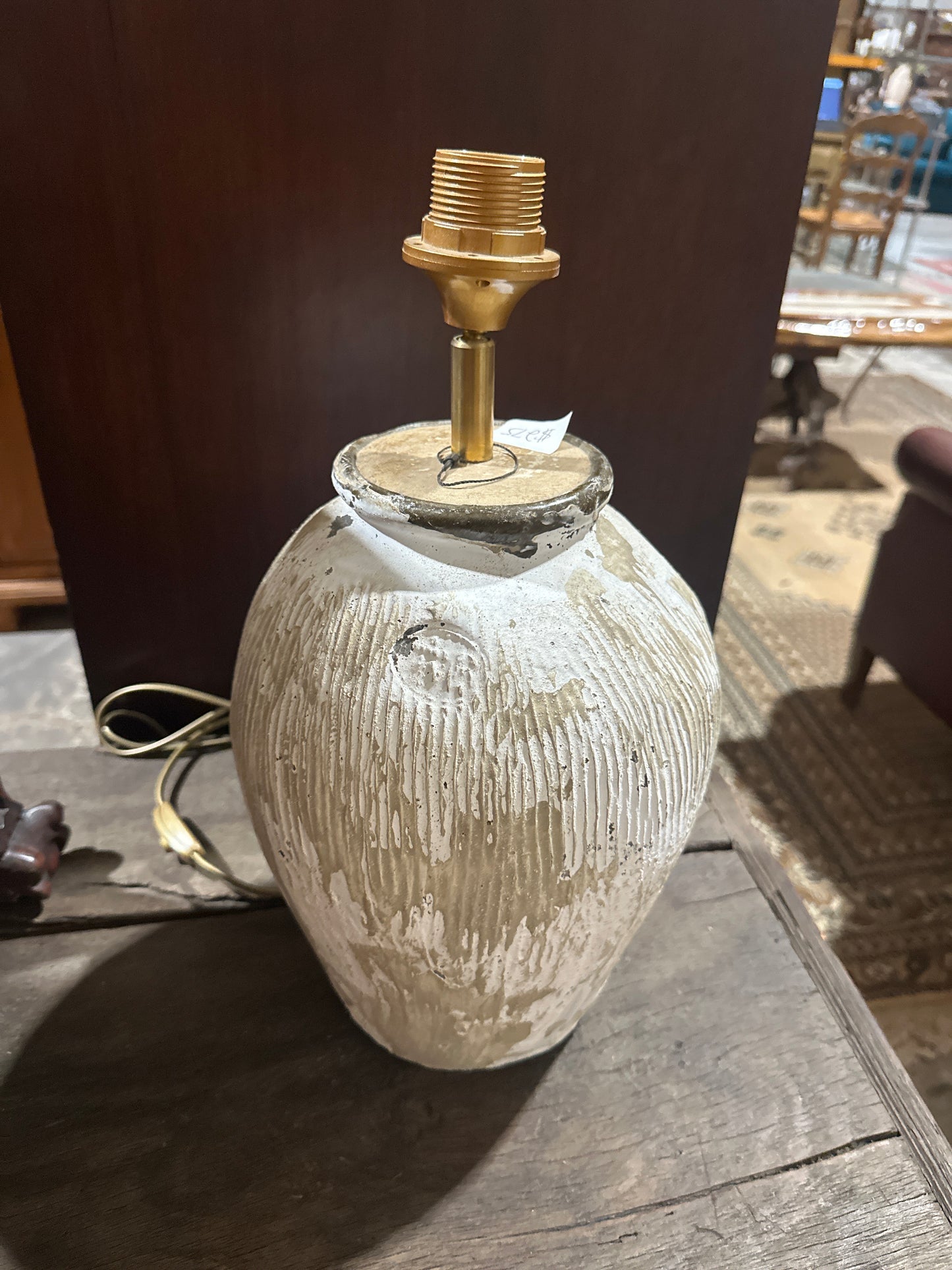 European tilting pottery lamp converted