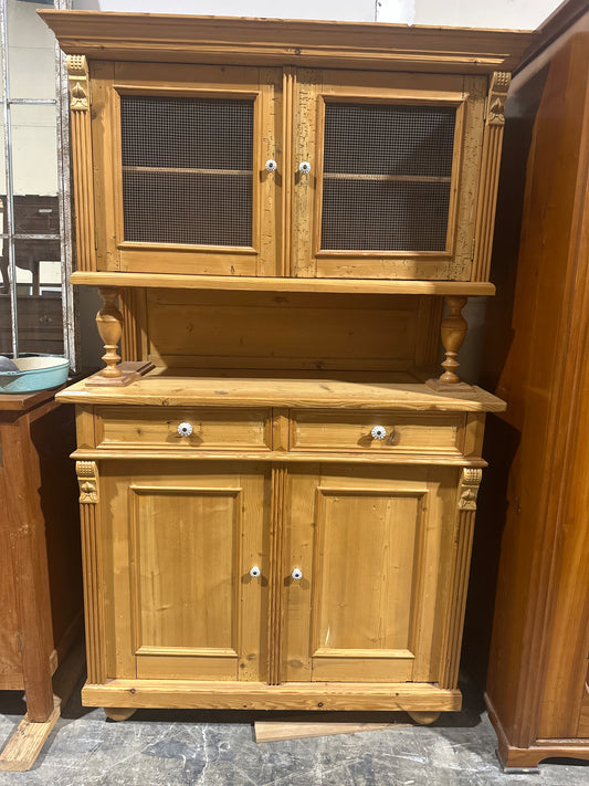 Late 1800s Rustic Pine kitchen hutch