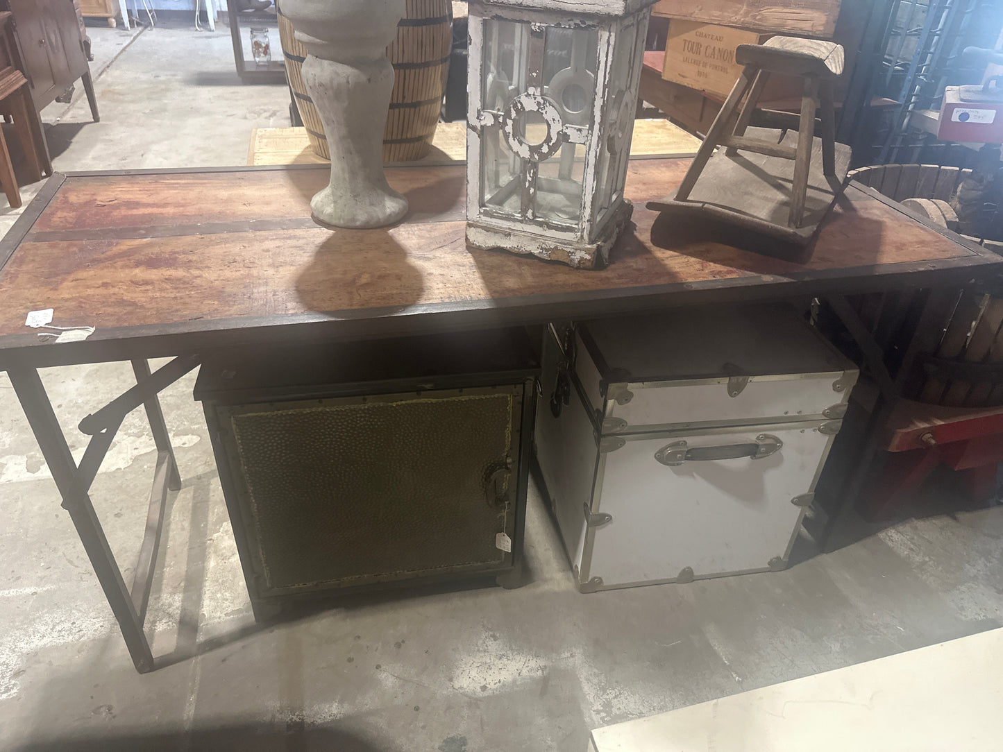 Teak console table