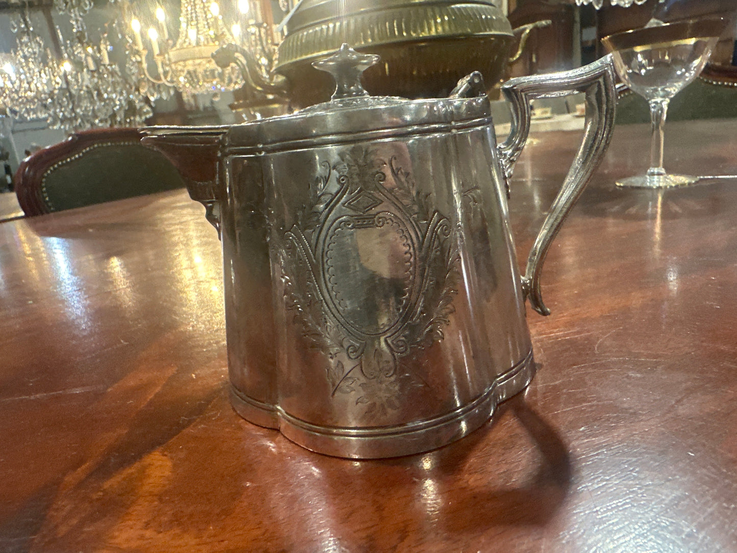 Antique Silver Plated Caffe Pot