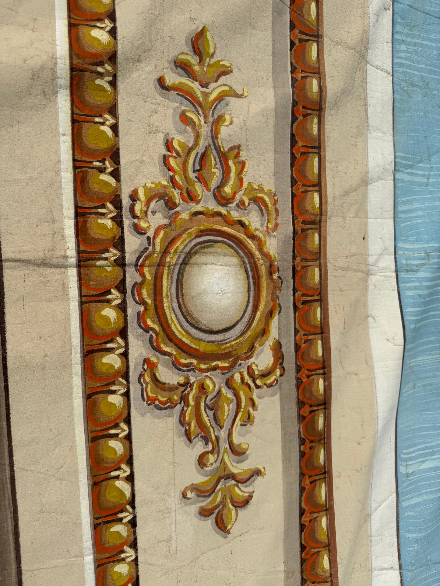 Monumental Krewe of Mystic Hand-Painted Mardi Gras Backdrop c. 1948–1960, 20' Scenic Theater Drop