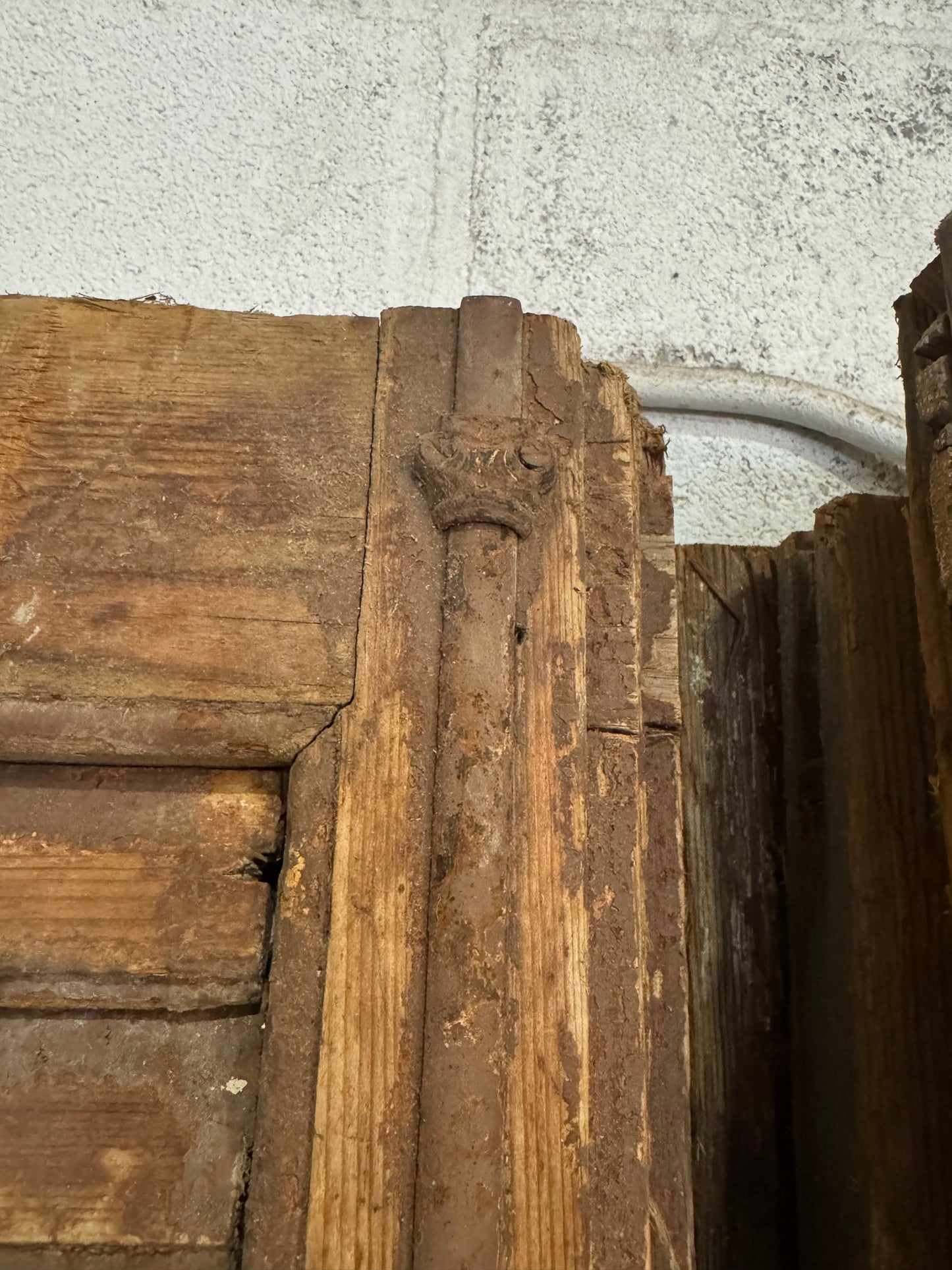 Reclaimed Wood Louvered Doors w/ Ring Pull Hardware