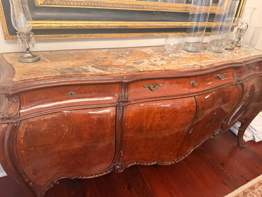 Antique Rococco Sideboard with marble top