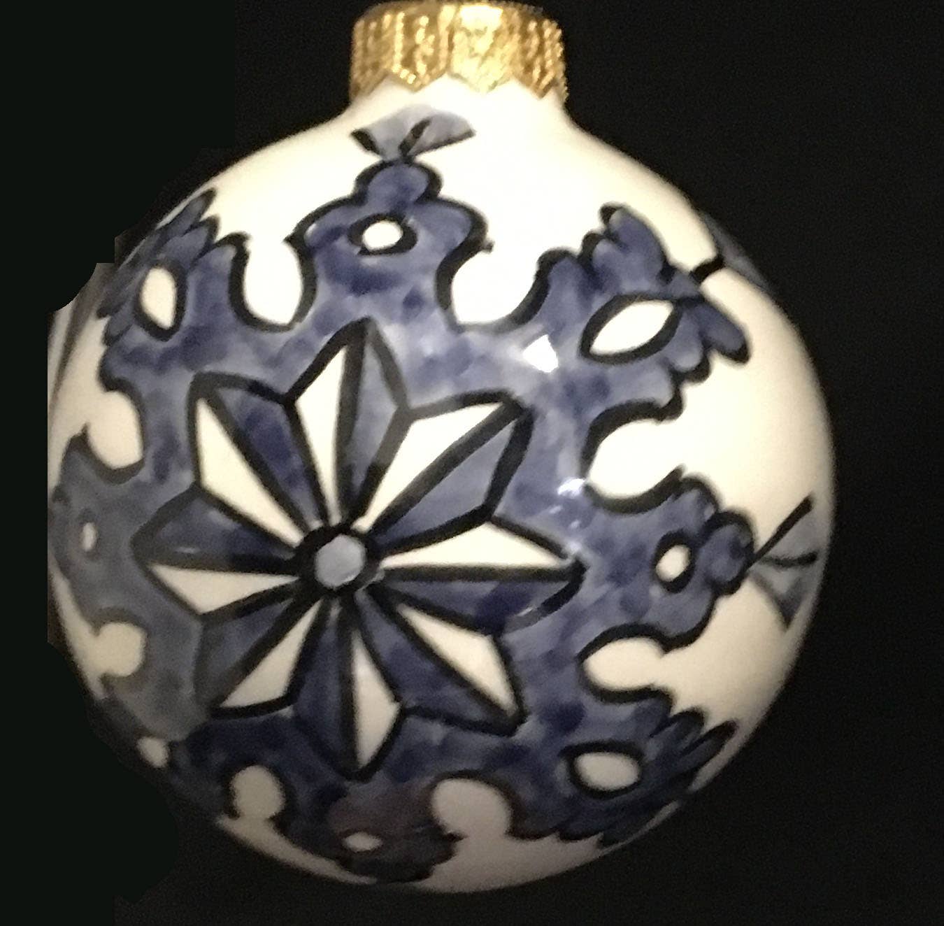 Lion's Paw Handpainted Ceramic Christmas Ornament