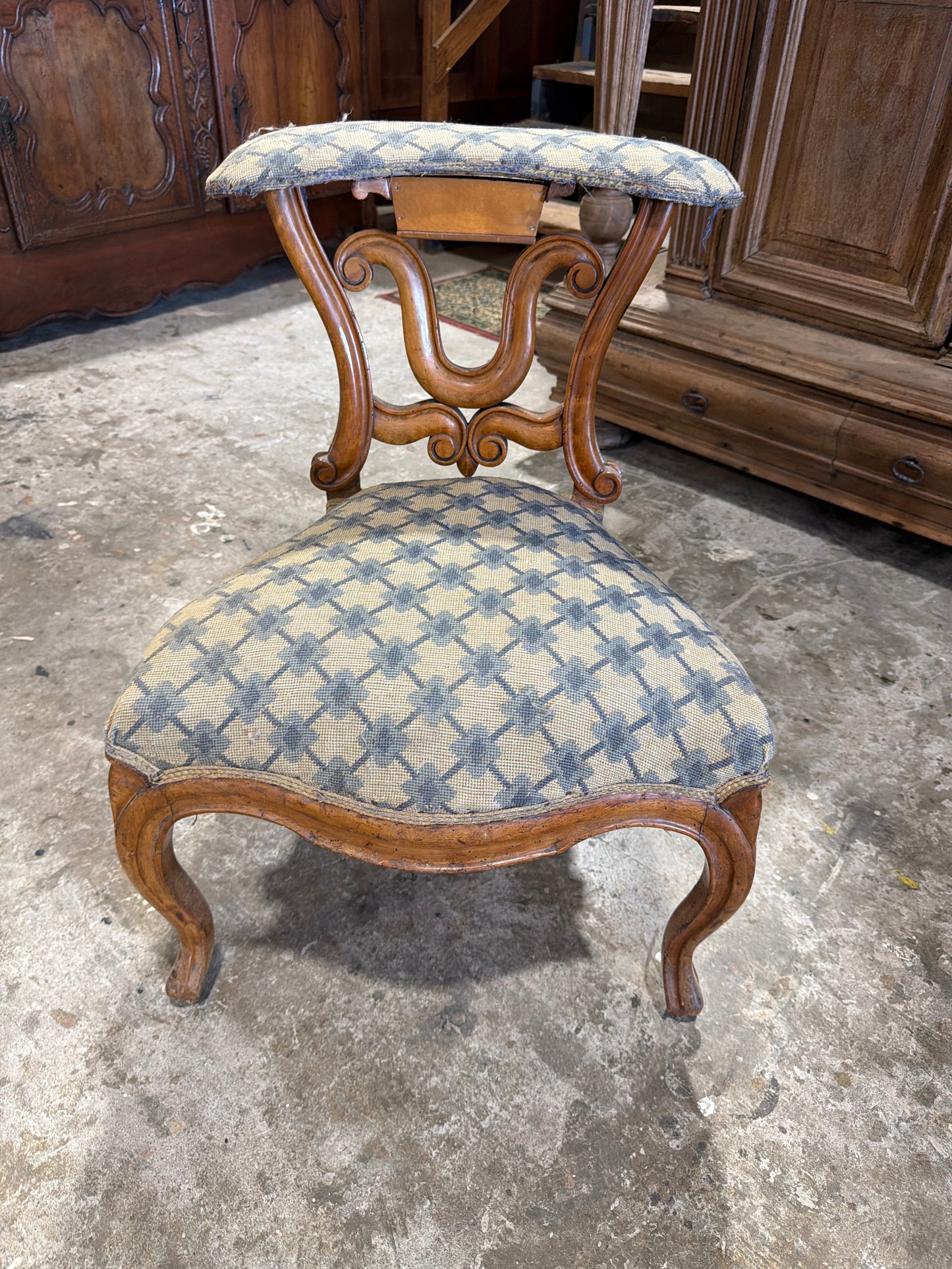 French Prayer Chair Circa 1870