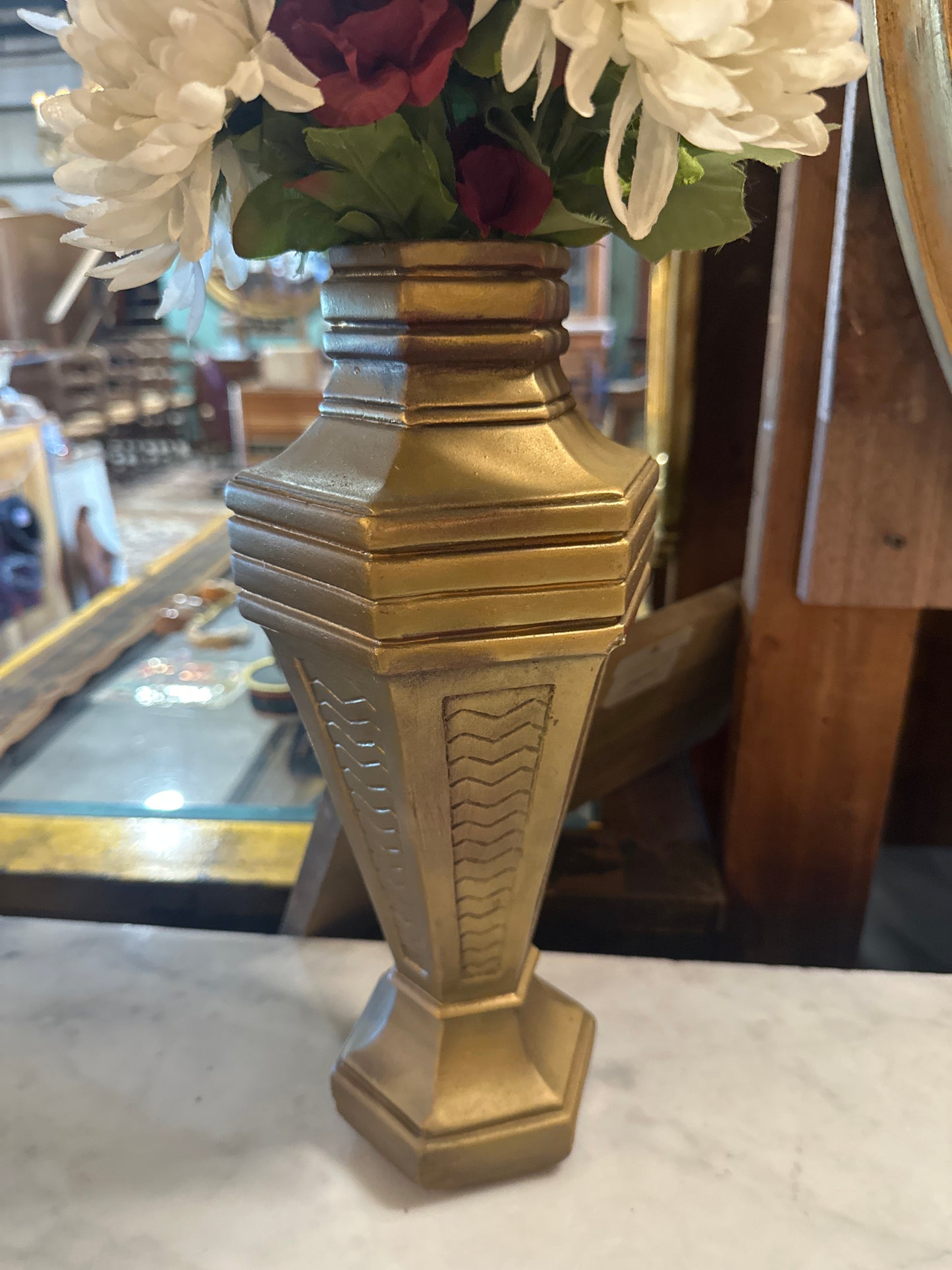 Painted vase pair