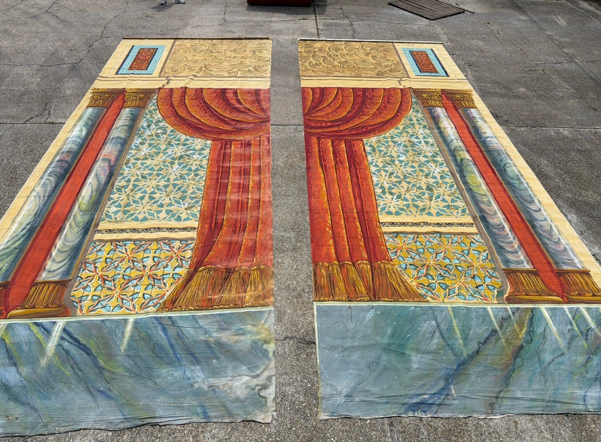 Krewe of Moorish Harem Parade Backdrop Pair
