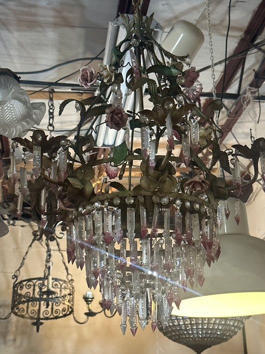 Antique Venetian Capodimote Style Chandelier