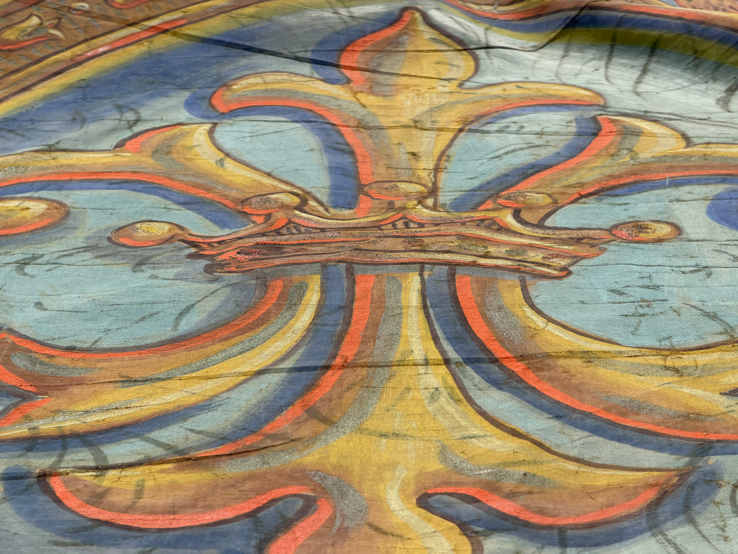 Monumental Krewe of Mystic Hand-Painted Mardi Gras Backdrop c. 1948–1960, 20' Scenic Theater Drop