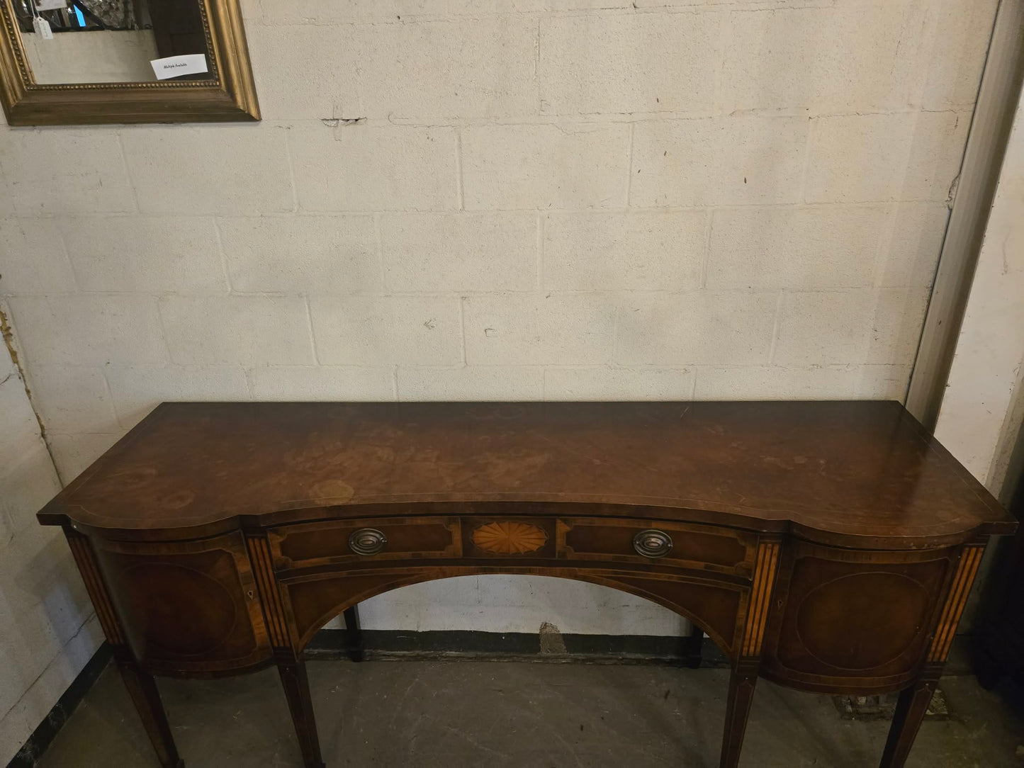 1920s French Neoclassical Mahogany Inlaid Sideboard / Console
