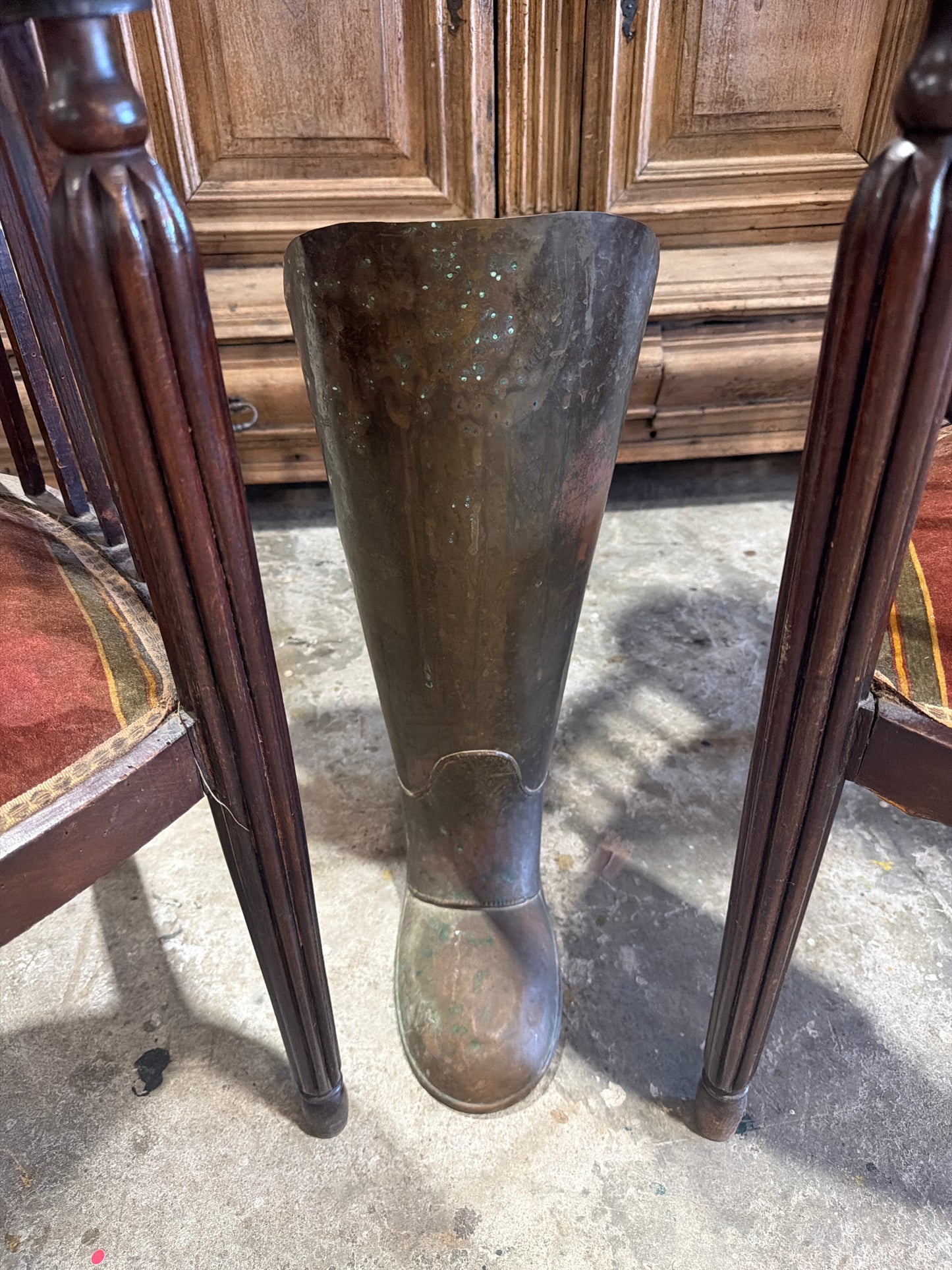 Vintage Brass Boot Umbrella holder