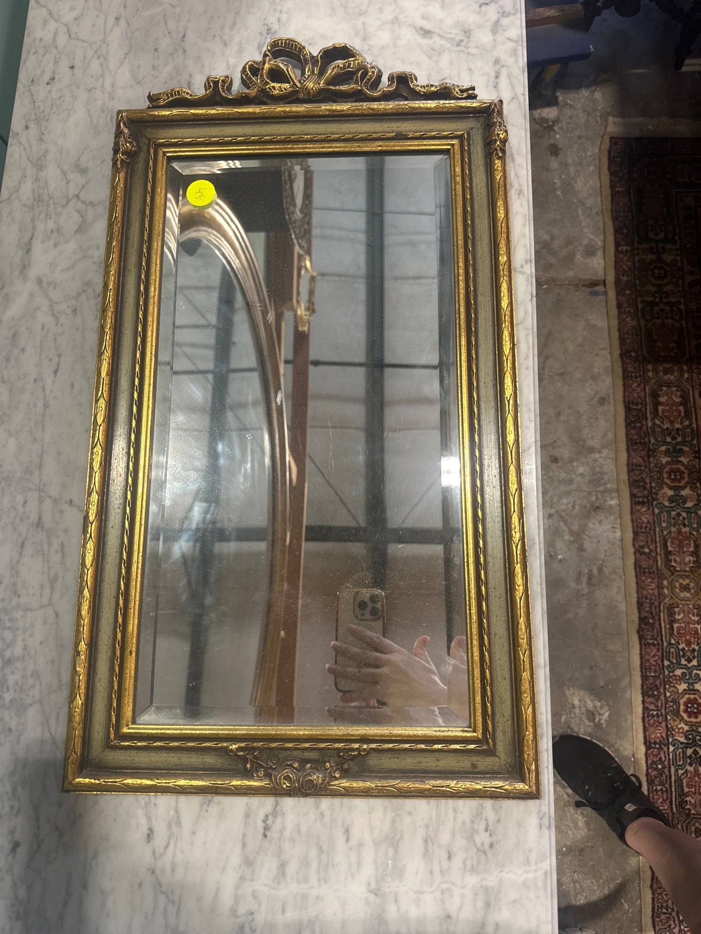 1950s gilded bow mirror